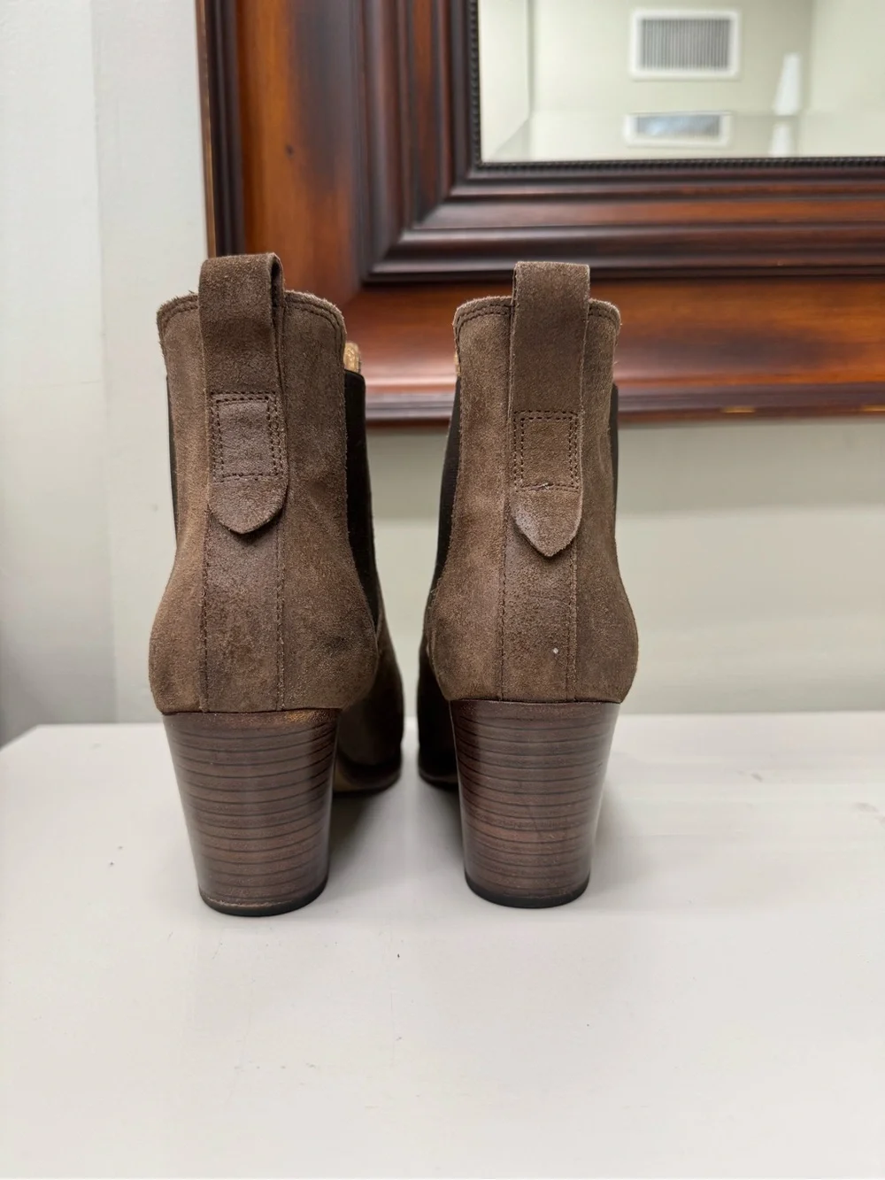 Rag & Bone - Women's Brown Suede Ankle Boots - Classic Chelsea Heel